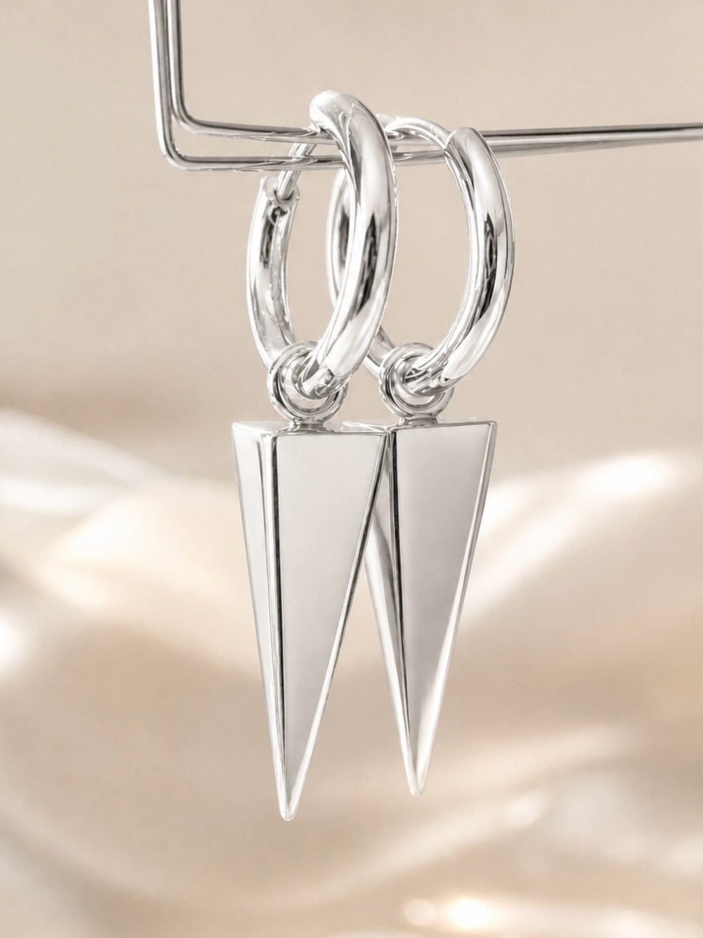 Skultuna Spike Hoops - Silver Plated